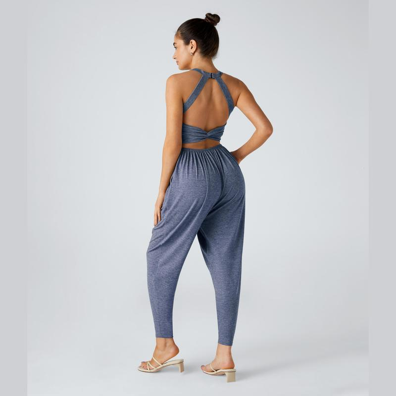 Chic Backless High-Waist Jumpsuit