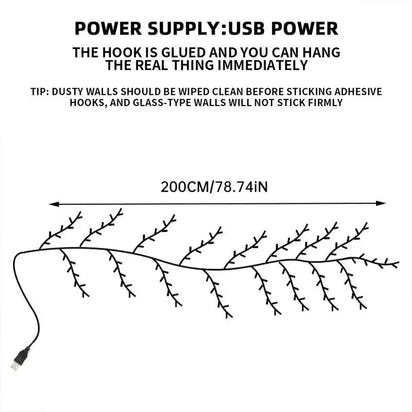 LED Tree Branch Light - USB Powered Decorative Lamp