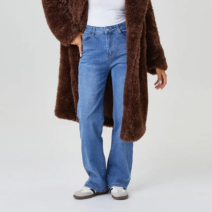 CatchMe' Women’s High-Waist Wide Leg Denim Jeans with Pockets