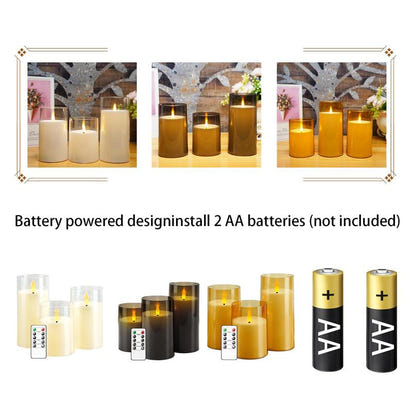 Battery Required Flickering Flameless Candle Light, Remote Control Realistic Smokeless Candle Lamp, Desk Decorative Candle Light for Home Decor
