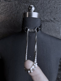 Handcrafted PU Leather Triple-Chain Choker Collar – Adjustable Statement Streetwear Necklace