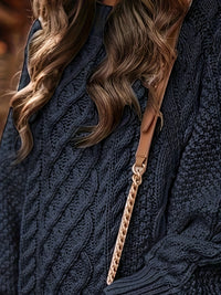 Cozy Oversized Cable-Knit Sweater Dress