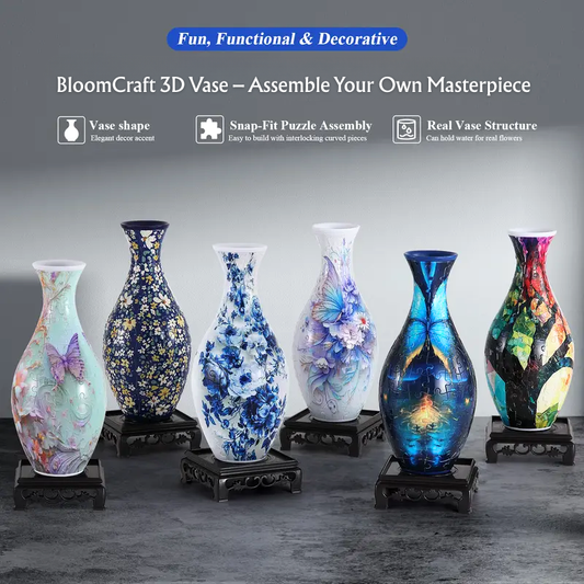 3D Puzzle Vase – Elegant Decorative Art for Home & Gifting