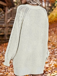 Cozy Oversized Cable-Knit Sweater Dress