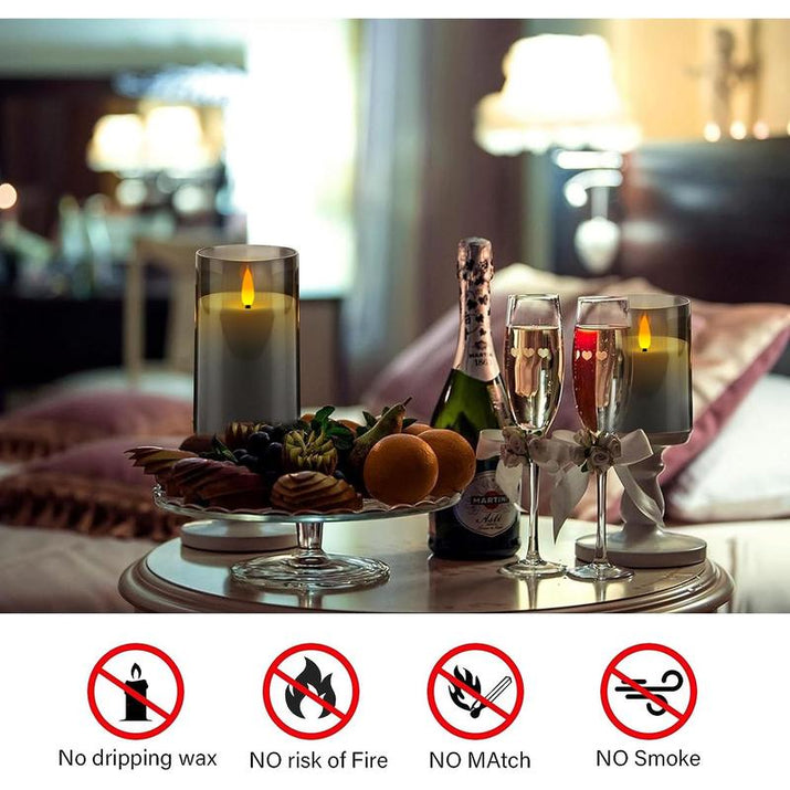 Battery Required Flickering Flameless Candle Light, Remote Control Realistic Smokeless Candle Lamp, Desk Decorative Candle Light for Home Decor