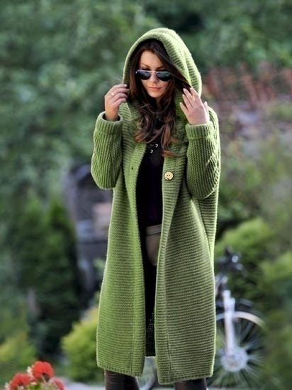 Women's Hooded Knit Cardigan