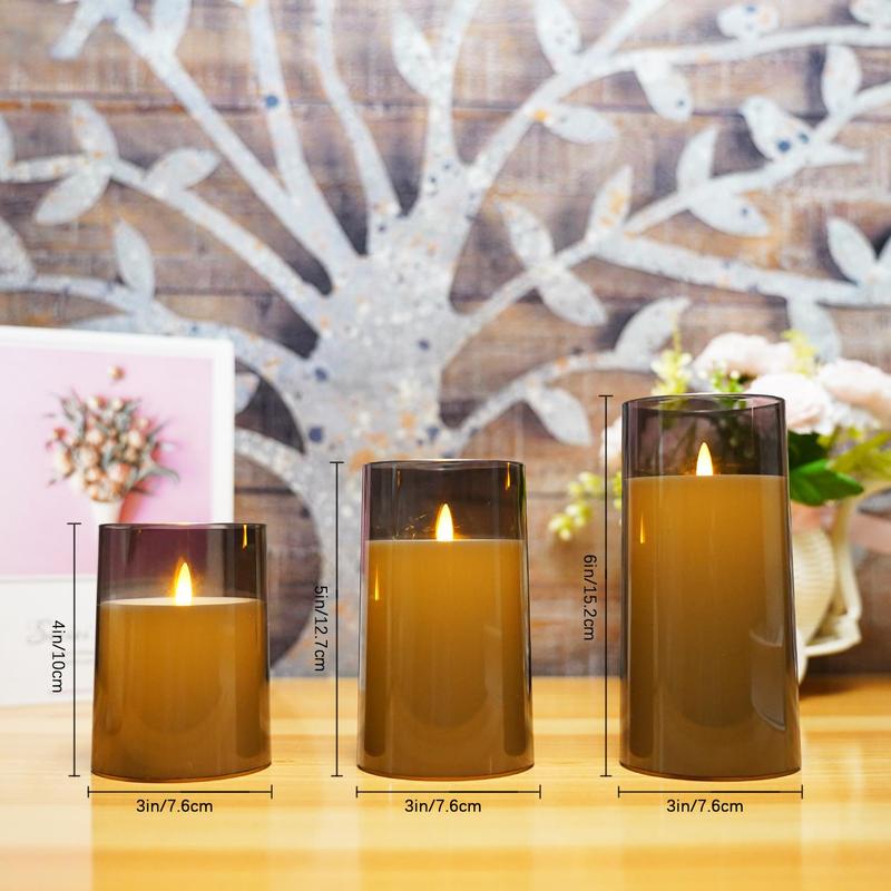 Battery Required Flickering Flameless Candle Light, Remote Control Realistic Smokeless Candle Lamp, Desk Decorative Candle Light for Home Decor