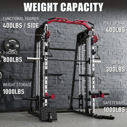 All-in-One 2200lbs Smith Machine Home Gym