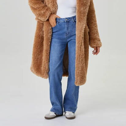 CatchMe' Women’s High-Waist Wide Leg Denim Jeans with Pockets