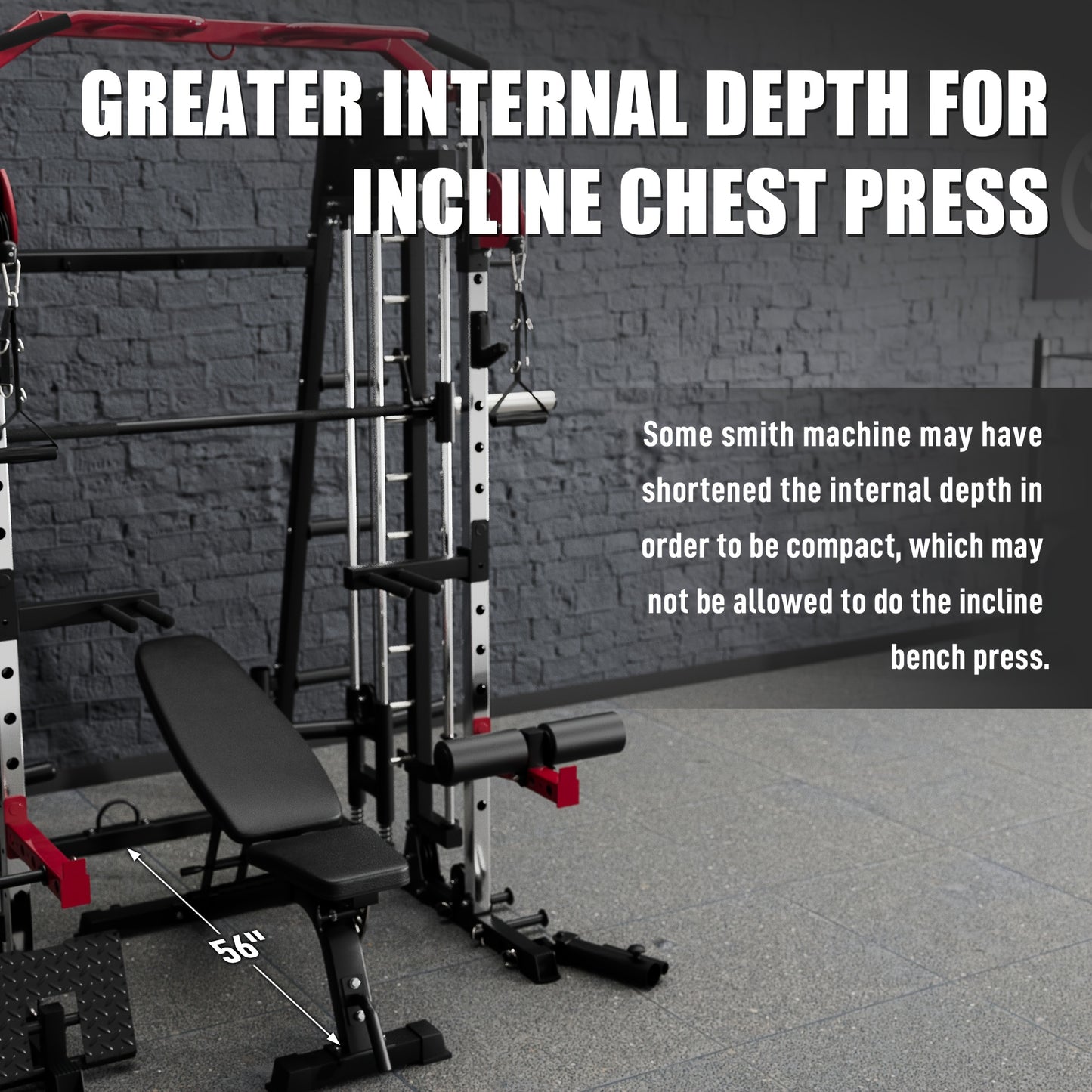 All-in-One 2200lbs Smith Machine Home Gym