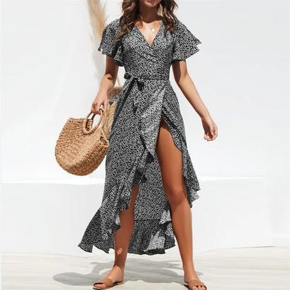 Flora™ — Elegant Wrap Maxi Dress