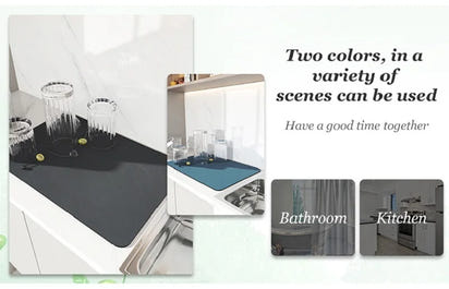 Super Absorbent Anti-Skid Kitchen Drying Mat — Quick Dry & Multi-Use