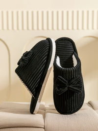 Women's Bow Slippers – Cozy Fall/Winter Indoor Shoes