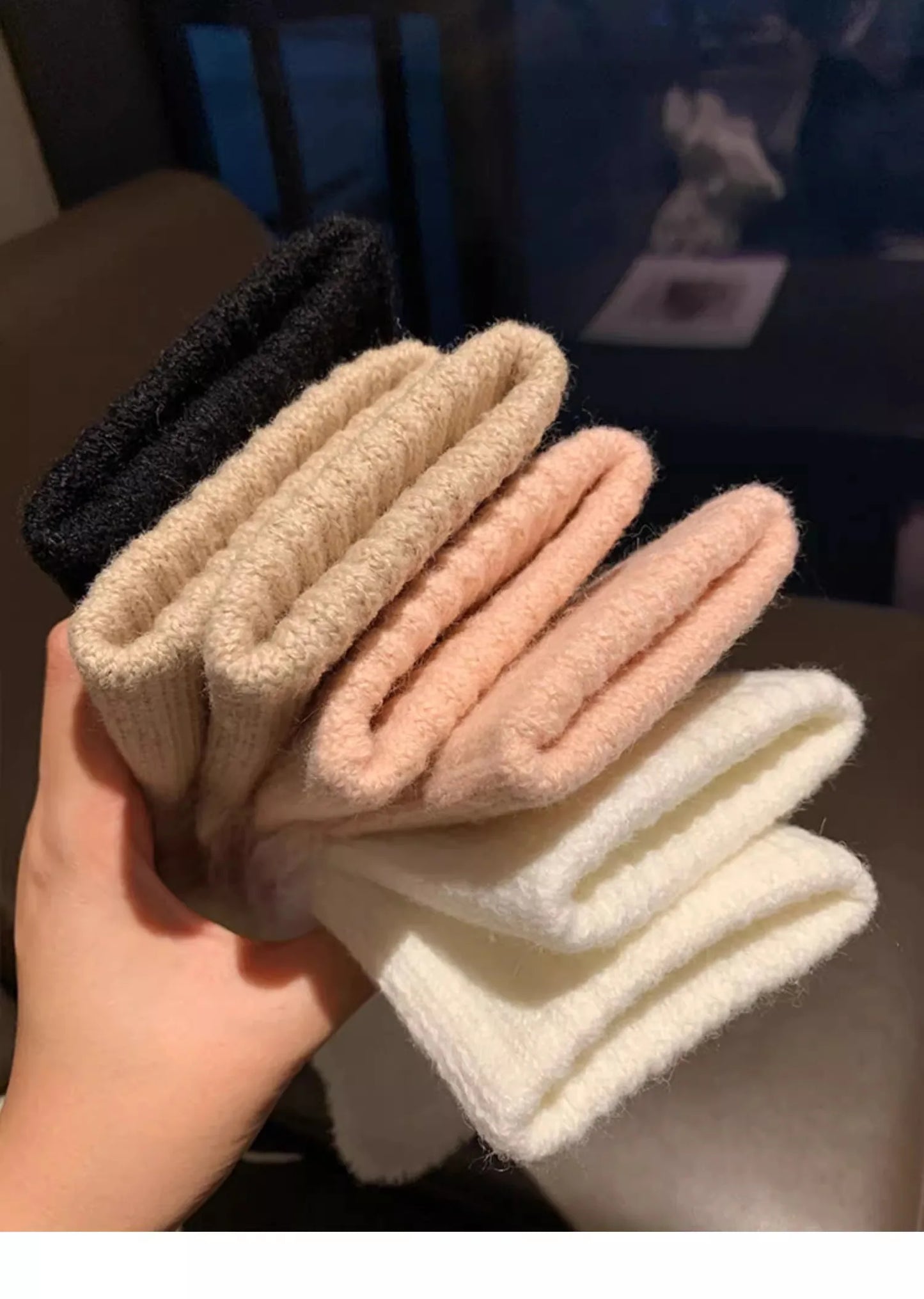 Soft Plush Knitted Fingerless Gloves