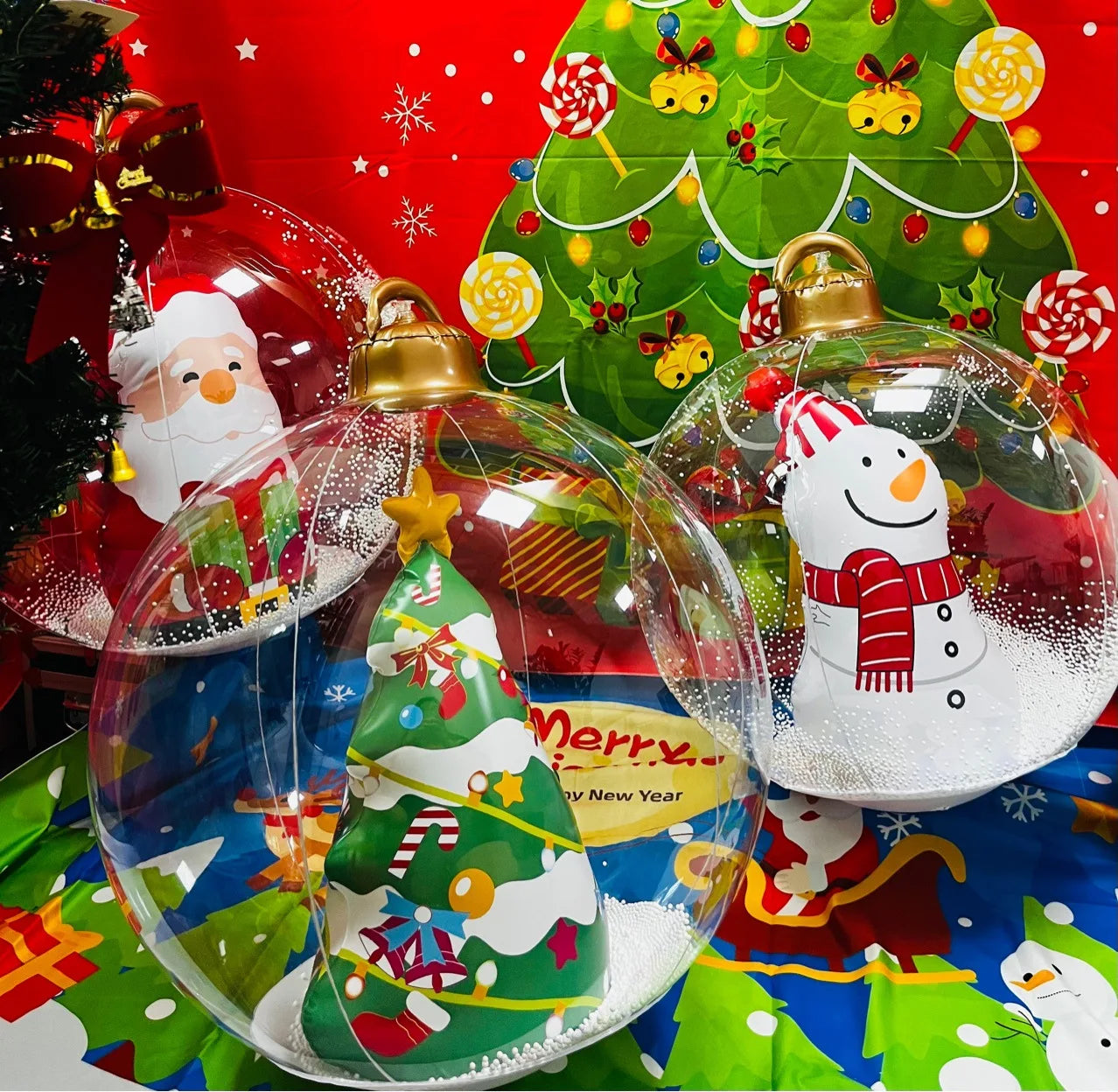 MerryBubbles™ Inflatable Christmas Ornaments – Adorable Floating Holiday Balls for Indoor & Outdoor Decoration