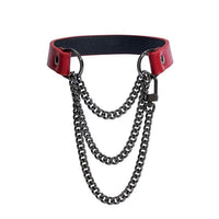 Handcrafted PU Leather Triple-Chain Choker Collar – Adjustable Statement Streetwear Necklace