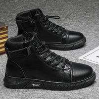 Fashion Men’s Leather Boots — Waterproof & Stylish