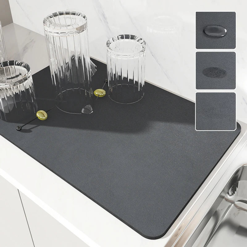 Super Absorbent Anti-Skid Kitchen Drying Mat — Quick Dry & Multi-Use
