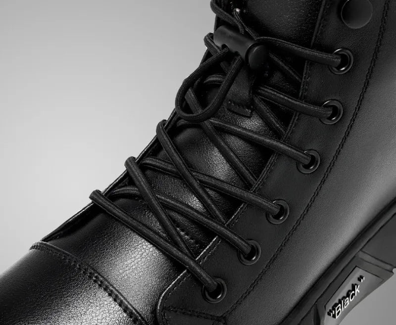 Fashion Men’s Leather Boots — Waterproof & Stylish