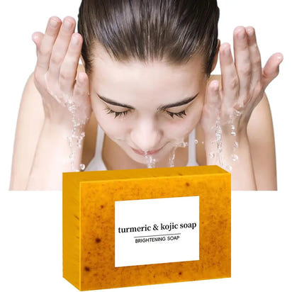 🌿Turmeric Kojic Acid Whitening Soap – Brighten, Heal & Glow Naturally