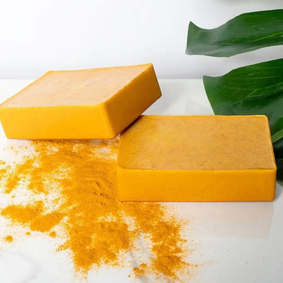 🌿Turmeric Kojic Acid Whitening Soap – Brighten, Heal & Glow Naturally