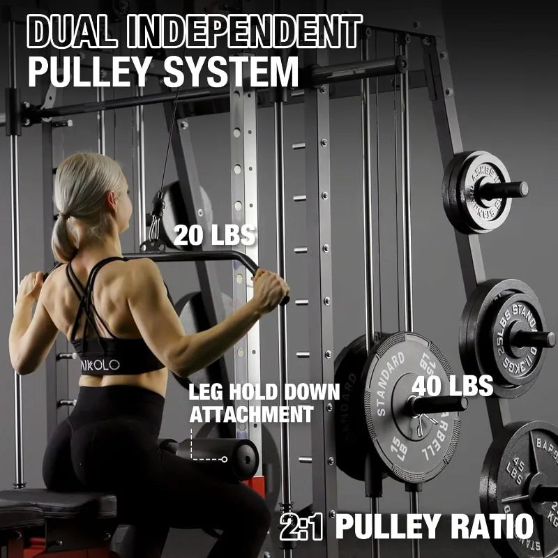 All-in-One 2200lbs Smith Machine Home Gym