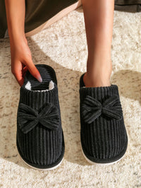 Women's Bow Slippers – Cozy Fall/Winter Indoor Shoes