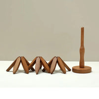 (3-Trivets in 1-Tree) Wooden Christmas Tree Trivet Stand