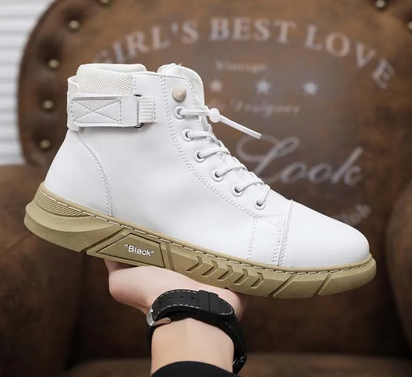 Fashion Men’s Leather Boots — Waterproof & Stylish