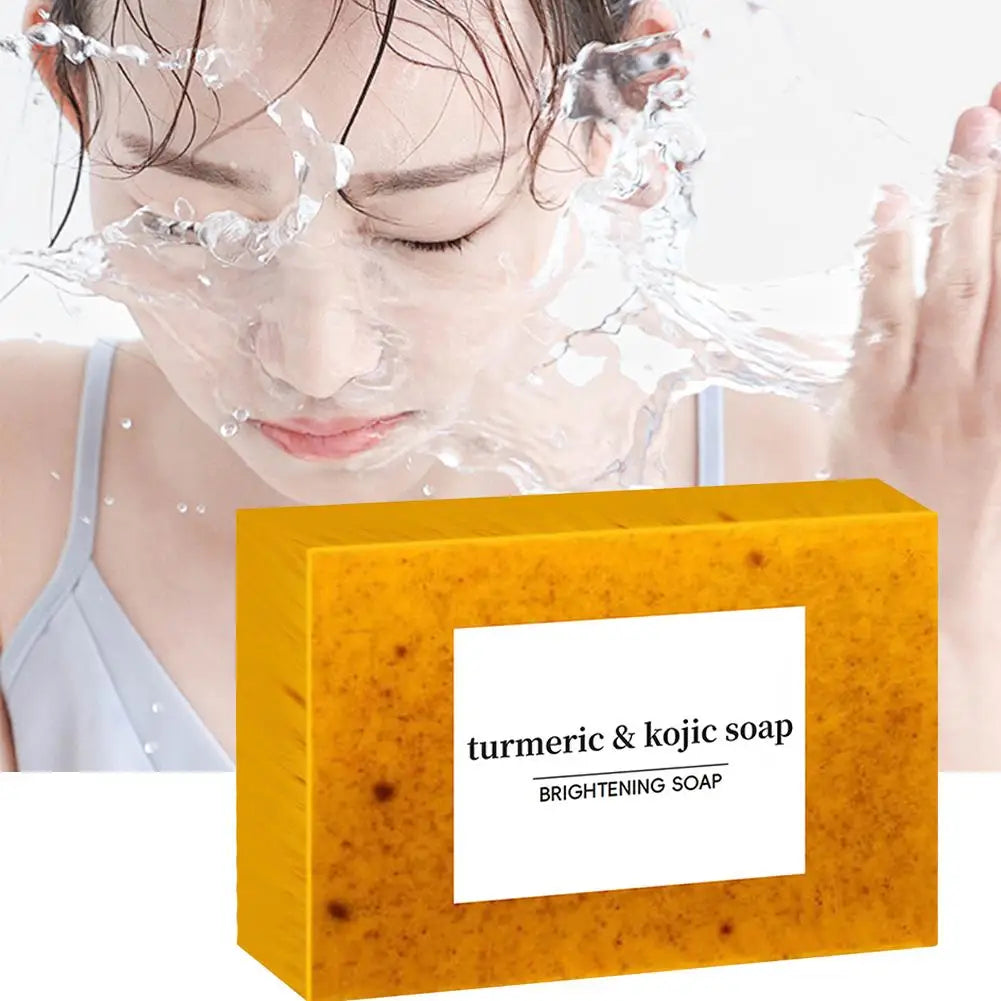🌿Turmeric Kojic Acid Whitening Soap – Brighten, Heal & Glow Naturally