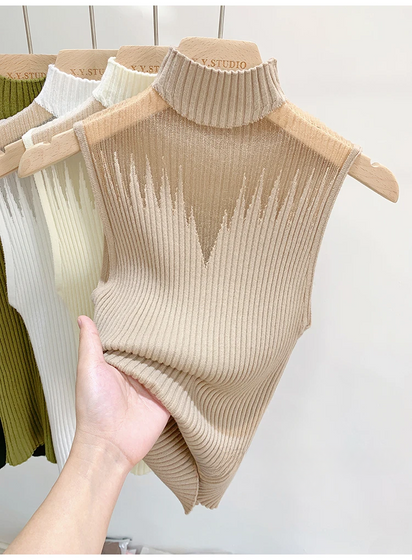 Y2K Mesh Knitted Sleeveless Top