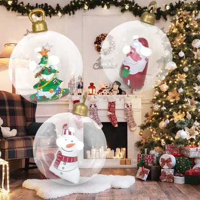 MerryBubbles™ Inflatable Christmas Ornaments – Adorable Floating Holiday Balls for Indoor & Outdoor Decoration