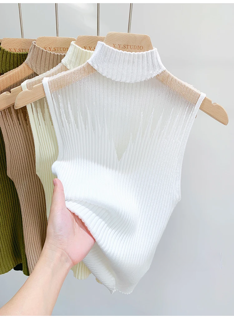 Y2K Mesh Knitted Sleeveless Top