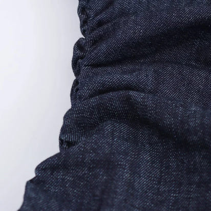 Autumn' Elegant Denim Midi Dress