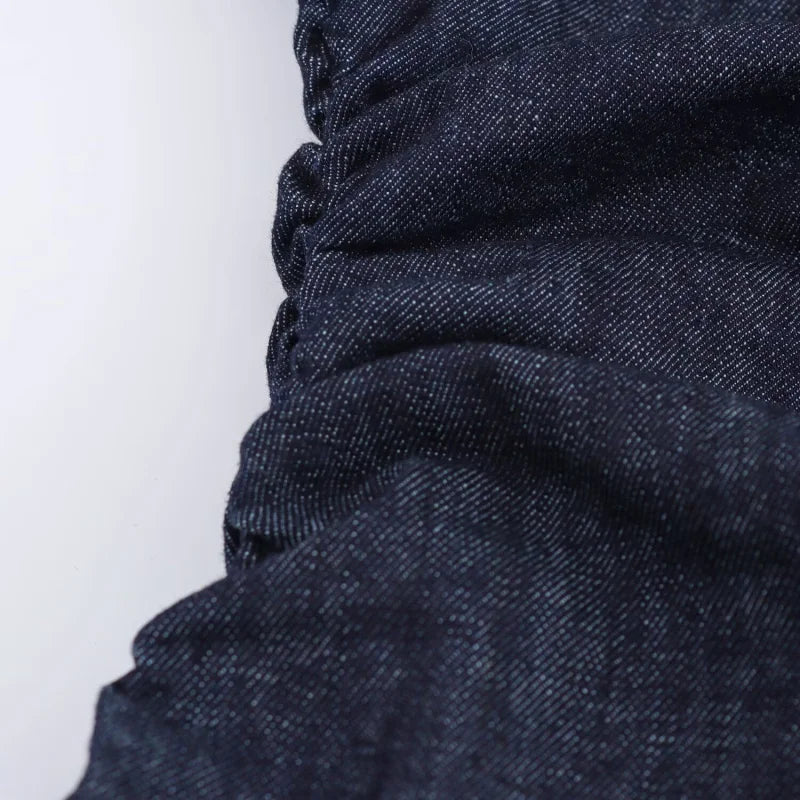 Autumn' Elegant Denim Midi Dress