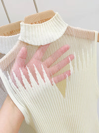 Y2K Mesh Knitted Sleeveless Top
