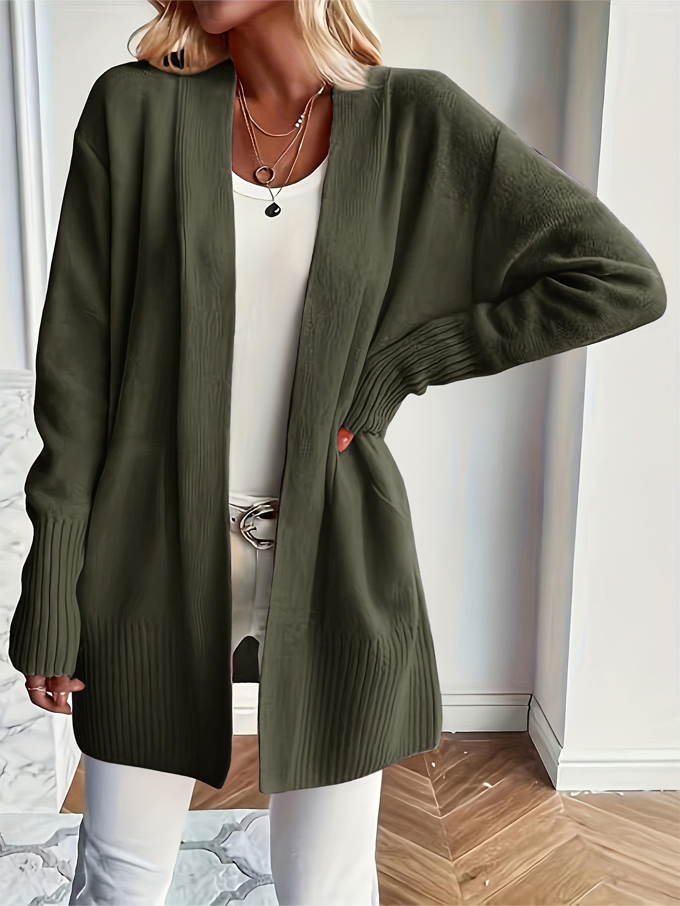 EasyWear™ Open Front Cardigan