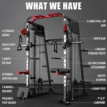 All-in-One 2200lbs Smith Machine Home Gym