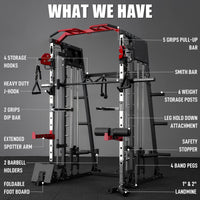 All-in-One 2200lbs Smith Machine Home Gym