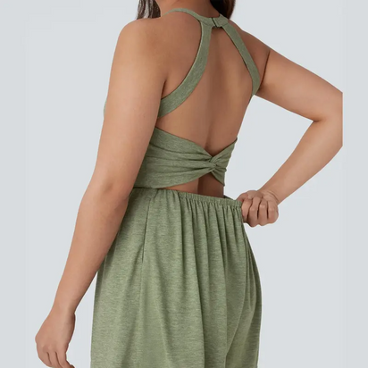 Chic Backless High-Waist Jumpsuit