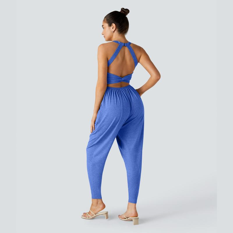 Chic Backless High-Waist Jumpsuit