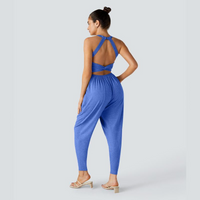 Chic Backless High-Waist Jumpsuit