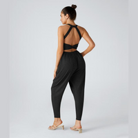 Chic Backless High-Waist Jumpsuit