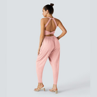 Chic Backless High-Waist Jumpsuit