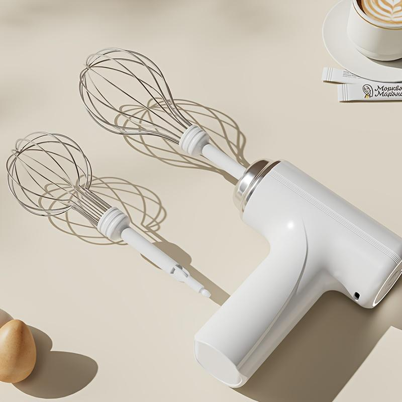 CordlessMixer' Rechargeable 3 Speed Hand Mixer - Multifunctional with 2 Whisk Baking Supplies