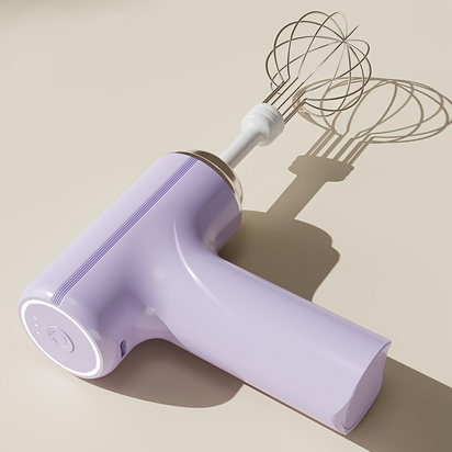 CordlessMixer' Rechargeable 3 Speed Hand Mixer - Multifunctional with 2 Whisk Baking Supplies