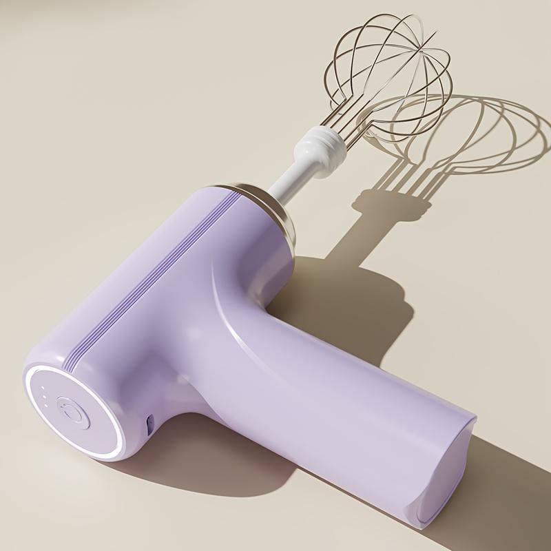 CordlessMixer' Rechargeable 3 Speed Hand Mixer - Multifunctional with 2 Whisk Baking Supplies