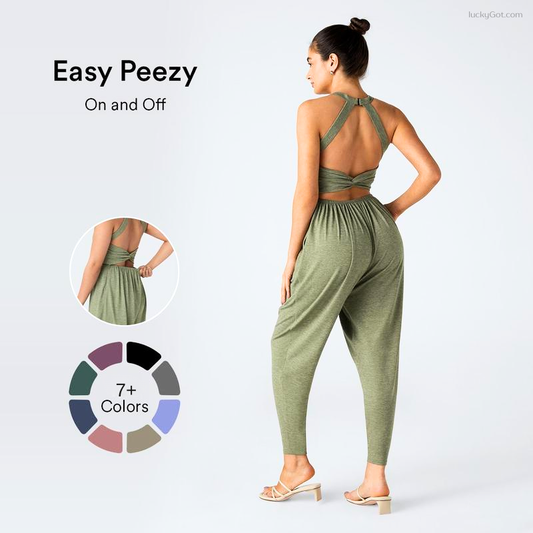 Chic Backless High-Waist Jumpsuit