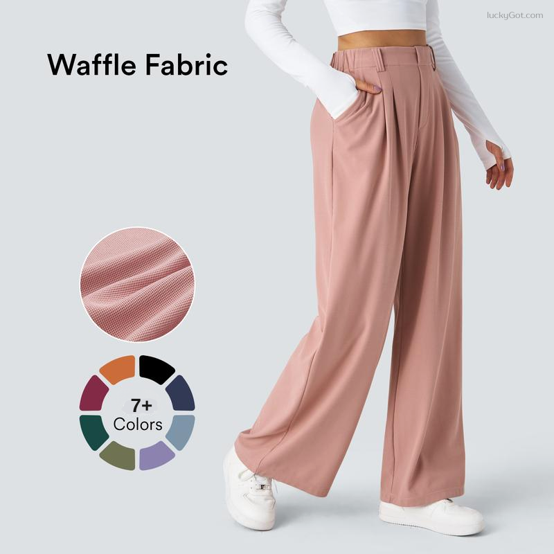 Flex High-Waist Waffle Work Pants